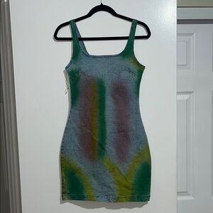 Multicolor Tie-Dye Bodycon Dress